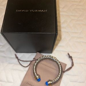 David Yurman blue cord bracelet 925 585